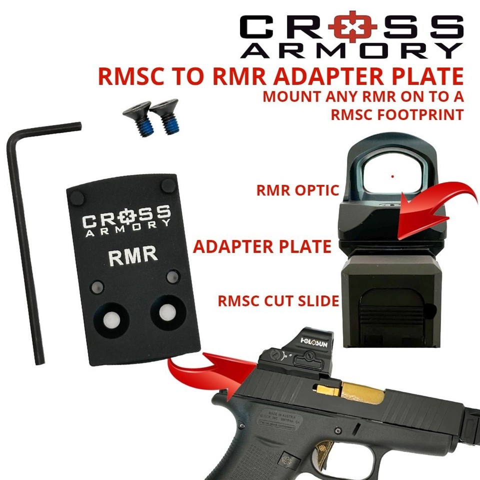 RMSC to RMR Adapter Plate - Converting Any Slide from RMSC to RMR Optic ...