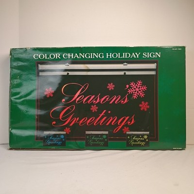 Everstar Merchandise Co. Ltd. Season's Greetings Color Changing Holiday Sign New