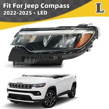 For 2022-2025 Jeep Compass LED Headlight Reflector w/o LED DRL Driver Left Side