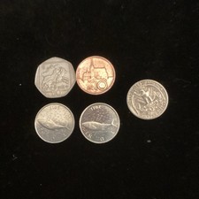 5 Foreign Coins Mixed See Description