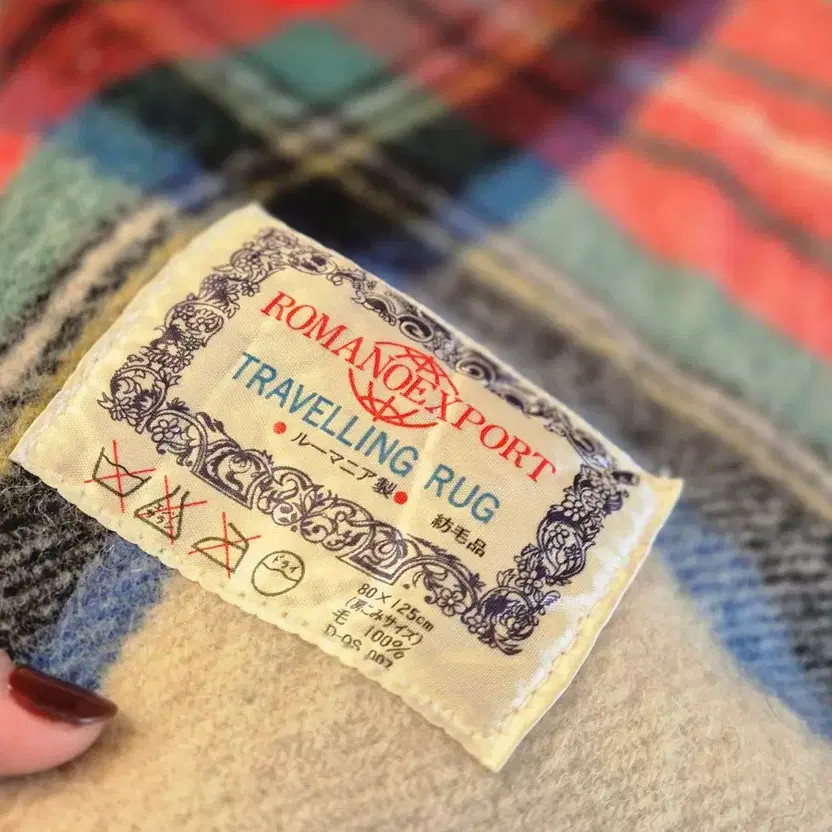 Romanoexport Checked Pattern Wool Scarf - image 2