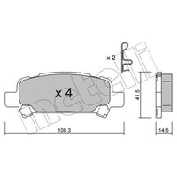 Metelli BremsbeläGe Hinten FüR Subaru Legacy III Station Wagon Impreza