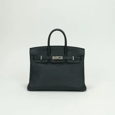 HERMES Birkin 25 Birkin 25 Bag Tote Bag Togo Vertrousseau green SilverMetal ...