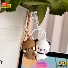 Cute Cartoon Panda Bubu Dudu Magnetic Keychain Backpack Pendant Gift