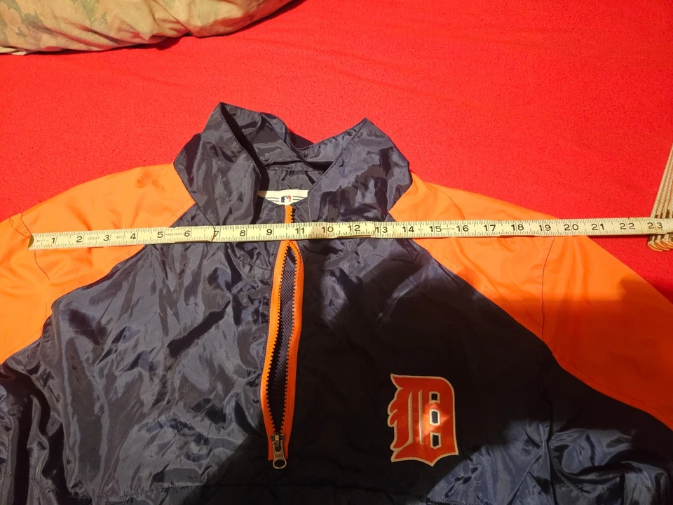  Detroit Tigers MLB Genuine Merchandise 1/4 Zip Windbreaker Jacket Size XL - Image 2 of 4
