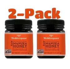 WEDDERSPOON 2 Pack NEW ZEALAND MANUKA HONEY 8.8oz Each KFACTOR 16+ RAW