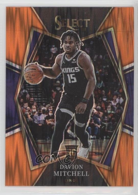 2021-22 Panini Select Premier Level Orange Flash Prizm Davion Mitchell #118 1o8k