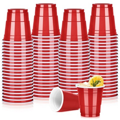 100 Pack 2oz Red Plastic Shot Cups - Easter Party Supplies, Mini Disposable C...