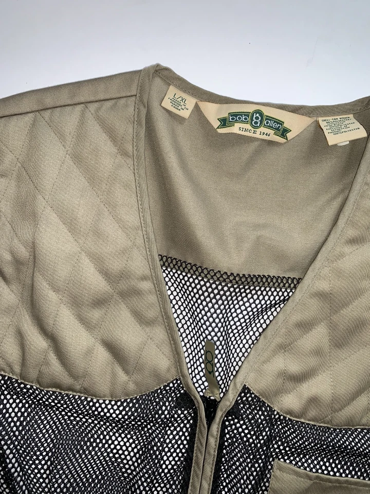 Bob Allen Vest Mens L/XL Canvas Mesh Quilted Hunting Shooting - Image 2 of 4