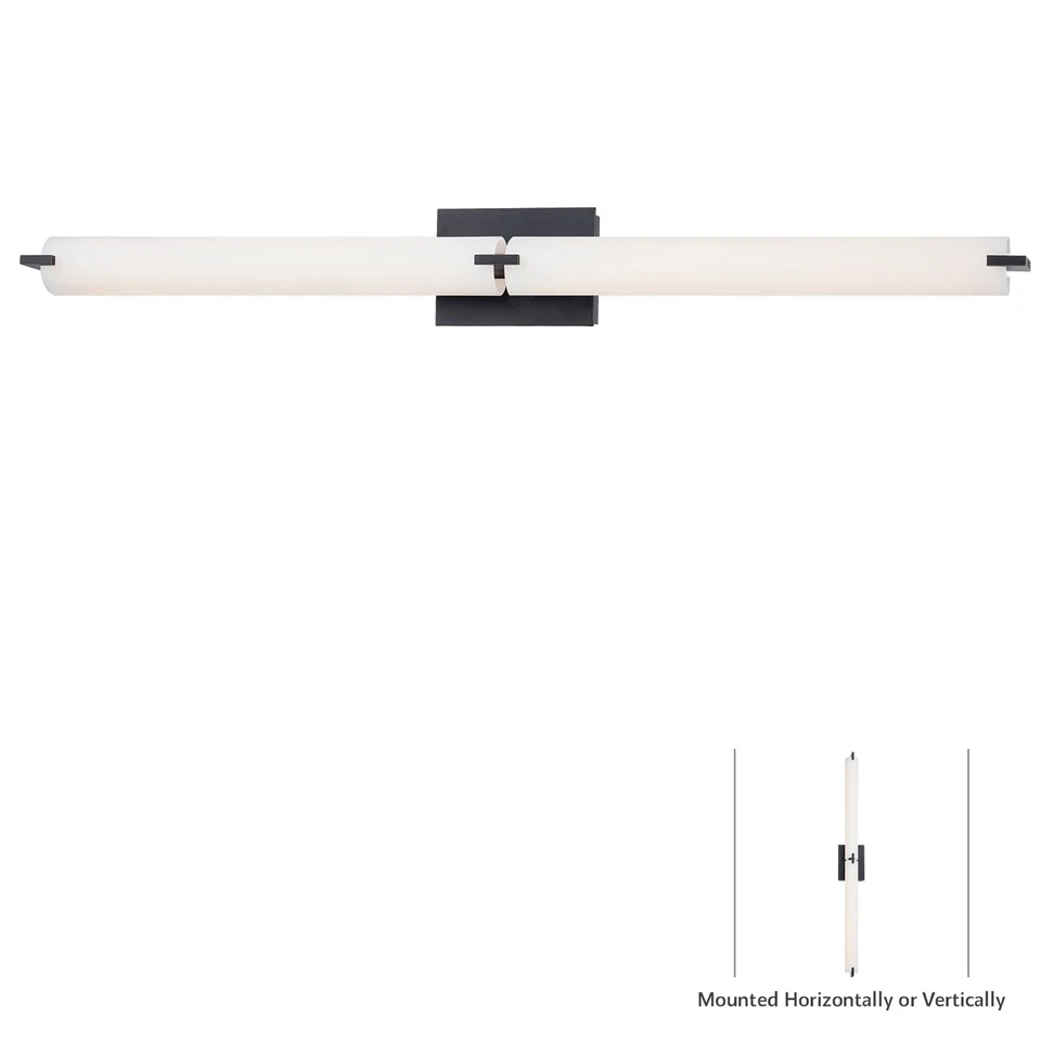 GEORGE KOVACS P5046-37B-L Tubo LED Tocador Baño, 2 Luces, Restauración Oscura Bronce Foto 2 de 4