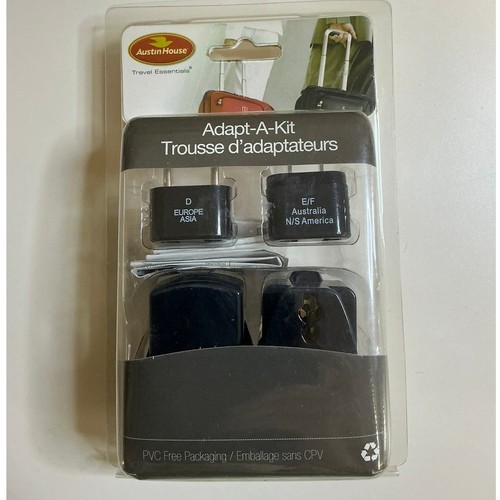 Austin House Travel Essentials Adapt A Kit 4 Piece Universal Plug Adapter Set