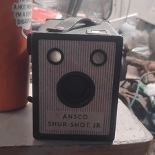 Ansco Shur-Shot Jr. Vintage Box Camera, Black Classic Shur-Shot Series