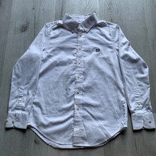 Lauren Ralph Lauren Kids White Oxford Button Down Shirt Crest Logo Size 10