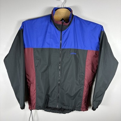 Hind Men's XL Colorblock Full Zip Lined Zip Pocket Mock Neck Windbreaker Jacket