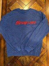 Snap On Tools Sweatshirt Adult Medium Blue Red Embroidered Logo