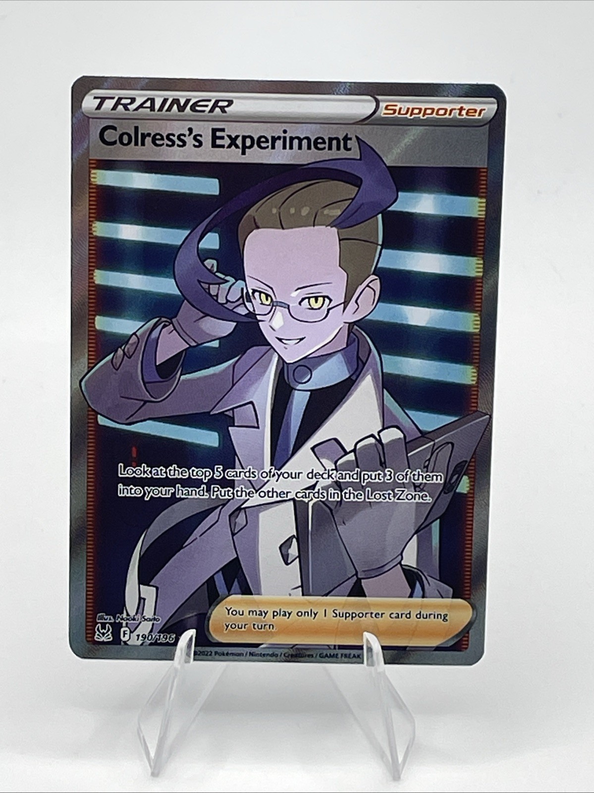 Colress's Experiment 190/196 Full Art Ultra Rare Lost Origin Pokémon Card