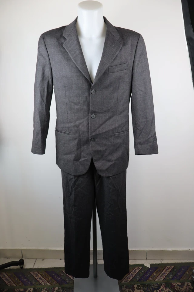 Emporio Armani Costume 2 Pièces Homme Taille 46 Gris BLAZER Pantalon - Photo 1/4