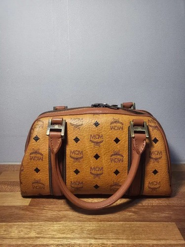 MCM Mini Boston Bag Visetos PVC Braun - Bild 2 von 9