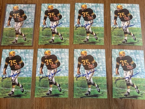 Lot of 8 Goal Line Art John Henry Johnson Pittsburgh Steelers Signed - JSA cert