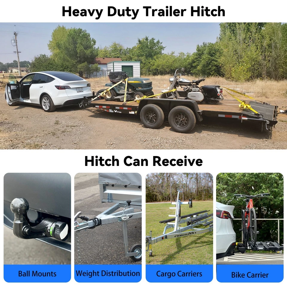 Class III Trailer Towing Hitch Receiver 2" For 2020-2024 Tesla Model Y - Image 3 of 4