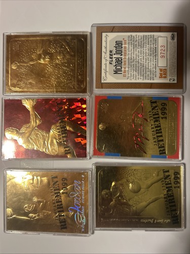 Michael Jordan — 1999 Fleer 23KT Gold basketball card