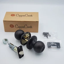 Copper Creek Ball Door Knob ~ Privacy Function ~ Tuscan Bronze ~ BK2030TB