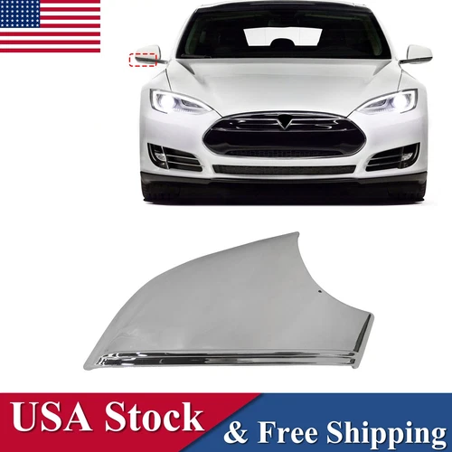 For Tesla Model S 2014-2021 Right Side Rearview Mirror Cover Lower Base Chrome