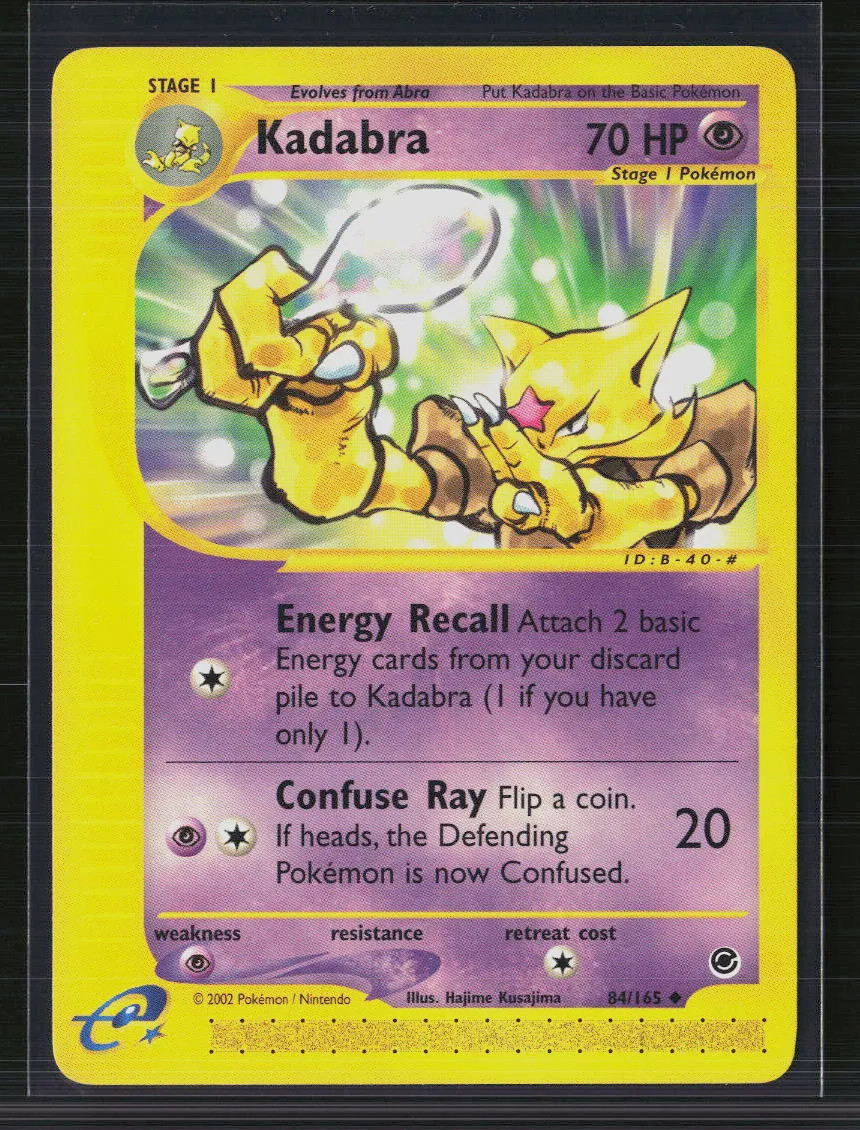 Pokemon 2002 Expedition Base Set Kadabra #84/165
