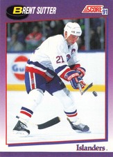Brent Sutter 1991-92 Score American #243 New York Islanders