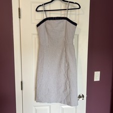 Isaac Mizrahi For Target Seersucker Bow Detail Strappy Dress Women Size 12