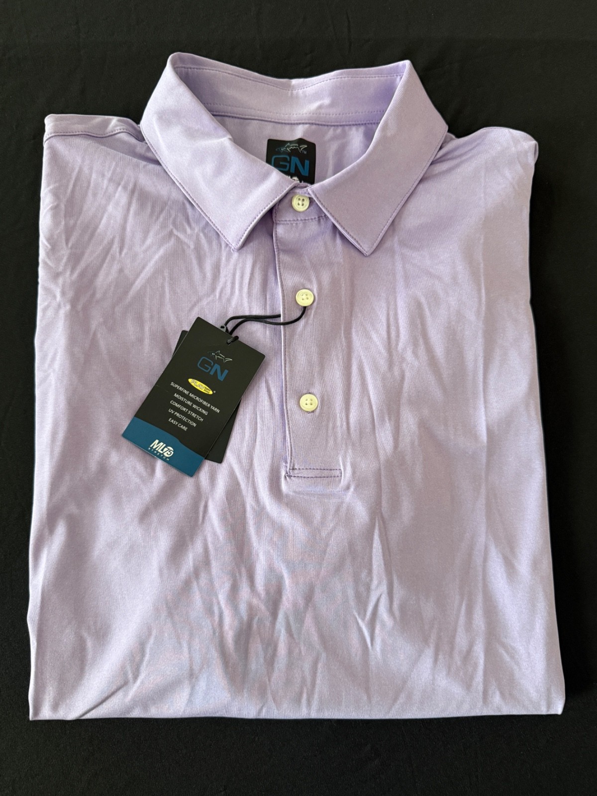 Nwt Men's Greg Norman Polo, Size: L, Color: Light Purple (M2.8)
