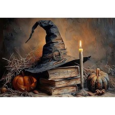 Halloween Paint,by Numbers Kit for Adults,Magic Hat Paint by Number Paint by N