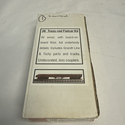 Kit de carro plano de barra de armadura de madera de 36 pies montado sin decorar menos acopladores 9203-B | Condition: Used