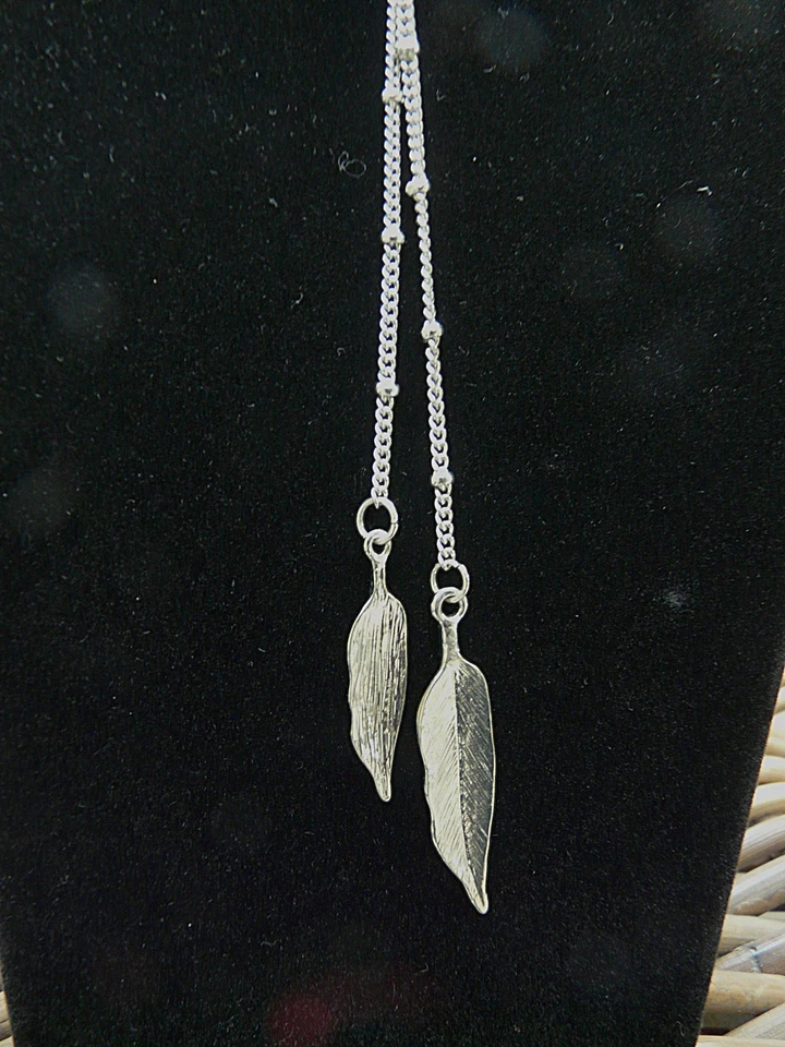 Esprit - Wunderschöne lange Y-Kette mit Feder-Anhänger silberfarben Modeschmuck - Bild 4 von 4