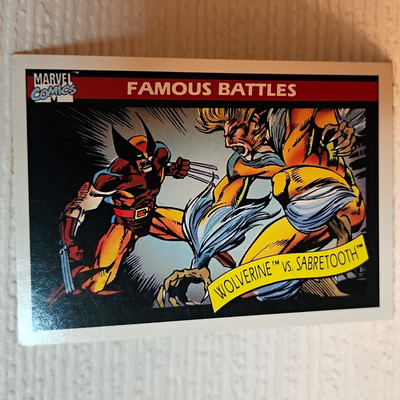 Impel 1990 Marvel Famous Battles Wolverine vs. Sabretooth Non-Sport Card