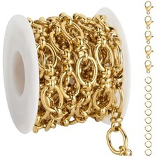 UMAOKANG 2 Meters Gold Plated Jewelry Chain for Jewelry Making Stainle