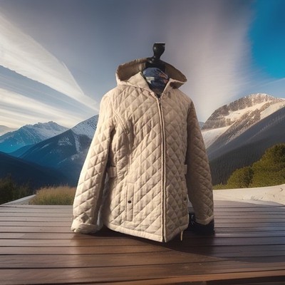 ESPIRIT Women s Light Beige Quilted Hooded Winter Jacket XL. NWT. Was $70.