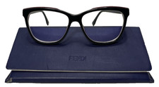 Fendi FF 0251 807 Cat Eye Eyeglasses Frames Black Burgundy 140 Italy