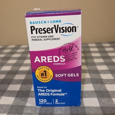 Bausch + Lomb PreserVision AREDS Eye Health Softgels 120 Ct Doctor Recommended
