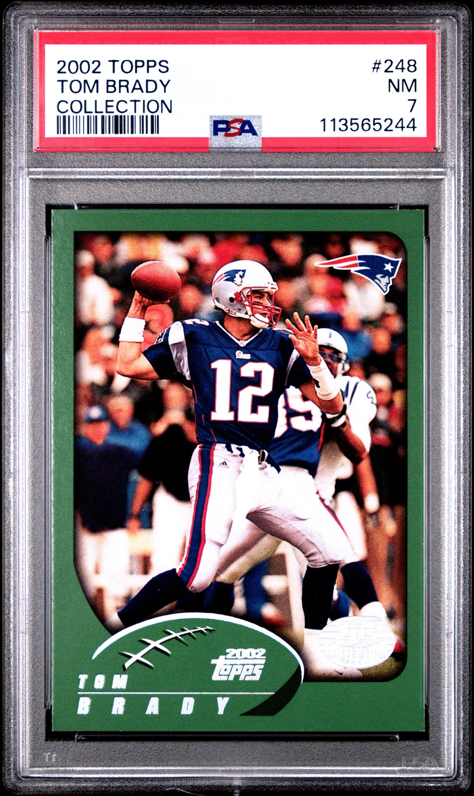 2002 TOPPS COLLECTION #248 TOM BRADY PSA 7