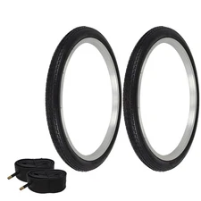 WESTWIND (2) Bicycle Bike Tires & Tubes 20" x 1.75" Black/Black Side Wall P-1081