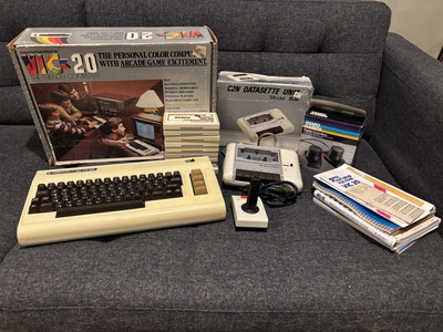 Vintage Commodore VIC-20 CIB w/ Lots of Accessories and Games, Works Great!