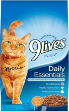 9Lives Daily Essentials Dry Cat Food with Chicken, Beef Salmon Flavors,3.15 Lb