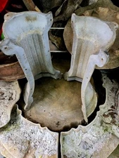 Lamp Post Birdbath w/ Festoon Bowl-Aluminum Concrete Mold