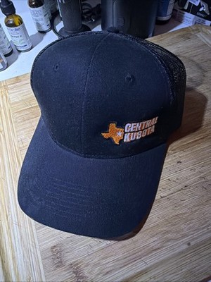 Kubota Tractor Emb. Patch on  Richardson 112 Trucker Hat Snapback Black/Black 