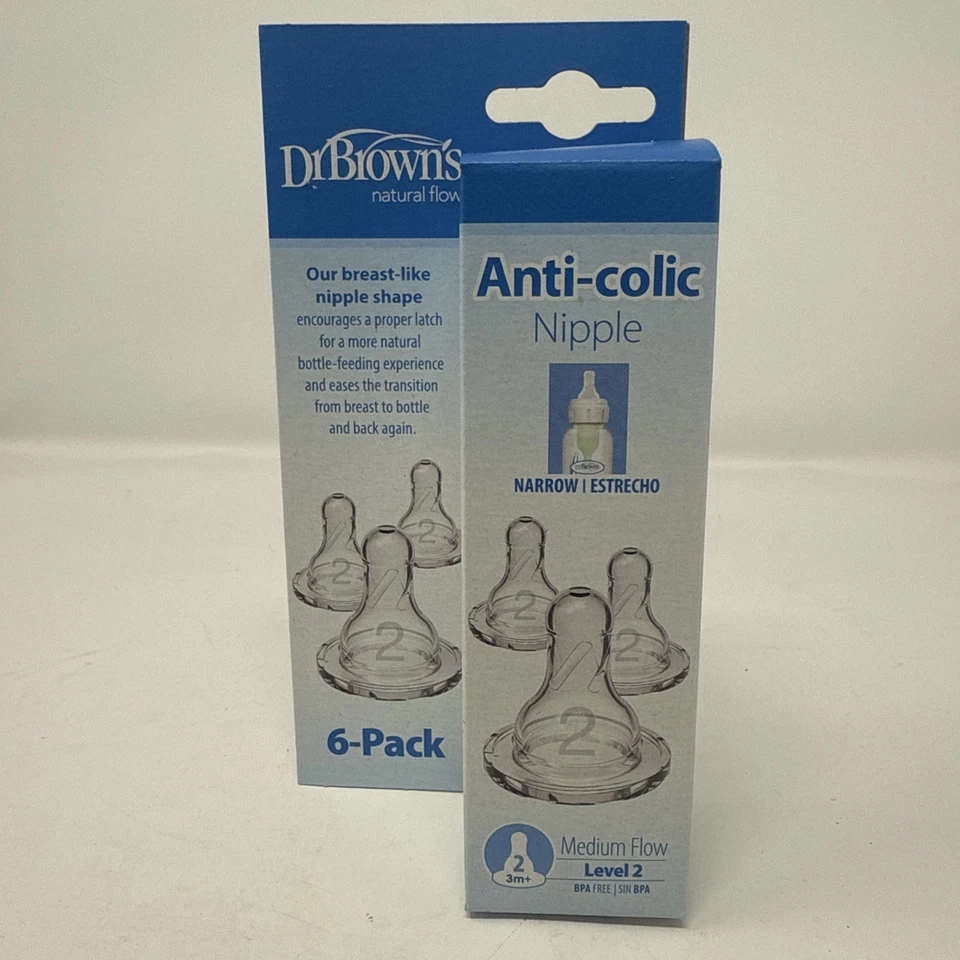 24 pcs. Dr. Brown’s Original Level 2 (3m+) Nipple - 24 Count Anti-colic Baby New - Image 3 of 4