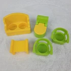 Vintage 1970s Fisher Price Little People Living Room And Bathroom Furniture Lot