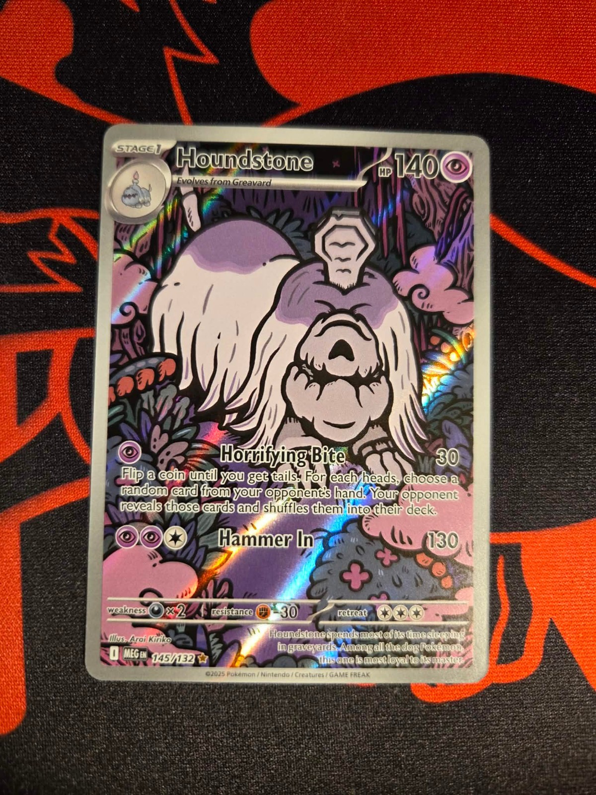 Houndstone 145/132 Me01: Mega Evolution Holo NM/M