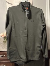 New NWT men  s Under Armour loose fit cold gear 1/4 zip pullover jacket small