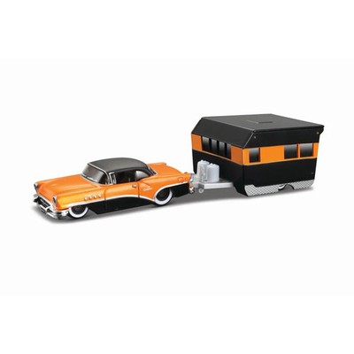 MAISTO TOW & GO 1955 BUICK CENTURY + ALAMEDA TRAILER 1:64 DIE CAST MODEL NEU